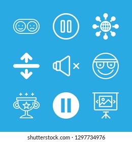 9 training icons with competition and speaker in this set