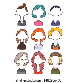 9 types of anonymous female upper body 2