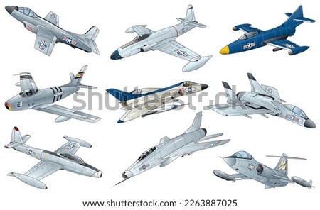 9 types of Early day American jet fighter collection.