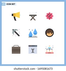 9 Universal Flat Colors Set for Web and Mobile Applications food; autumn; gear; tool; gardening Editable Vector Design Elements