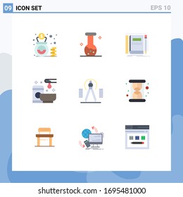 9 Universal Flat Colors Set for Web and Mobile Applications web; spa; book; service; sketching Editable Vector Design Elements