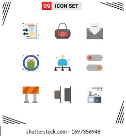 9 Universal Flat Colors Set for Web and Mobile Applications captain; reward; letter; prize; award Editable Vector Design Elements