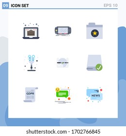 9 Universal Flat Colors Set for Web and Mobile Applications date; valentine's day; psp; romance; fountain Editable Vector Design Elements