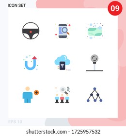 9 Universal Flat Colors Set for Web and Mobile Applications data; mobile; bath soap; wifi; sign Editable Vector Design Elements
