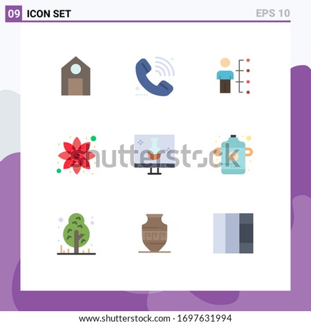 9 Universal Flat Colors Set for Web and Mobile Applications green; chamomile; online; people; human Editable Vector Design Elements