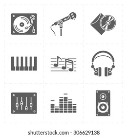 9 universal flat music icons