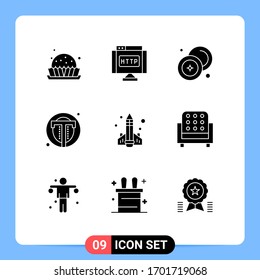 9 Universal Solid Glyph Signs Symbols of web; text; cash; photo; money Editable Vector Design Elements