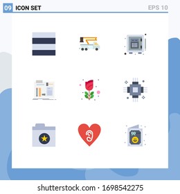 9 User Interface Flat Color Pack of modern Signs and Symbols of mardi gras; workshop; money; engineer; construct Editable Vector Design Elements