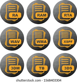 9 User interface Icon set File Format for web and mobile applications
