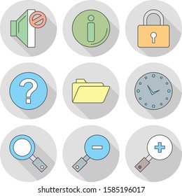  9 User interface Icon set for web and mobile applications
