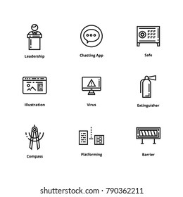9 user interface line icon