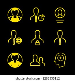 9 ux icons with user in this set