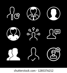 9 ux icons with users and user in this set