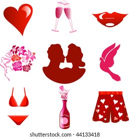 9 Vector Icons for Valentine's day or love.