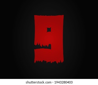 9 vector number horror bloody, scary. Insane Fear brutal, scream font. Wicked night theme style design