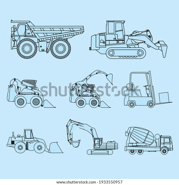 9 vector set of Tractor  logo template collection,\
suitable for any business related to farm industries. Simple and\
retro look.