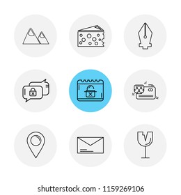 9 Web Icon set