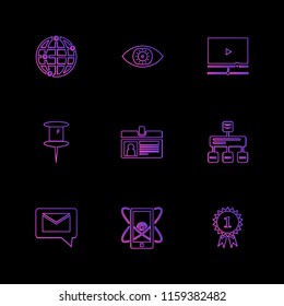 9 Web Icon set