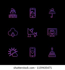 9 Web Icon set