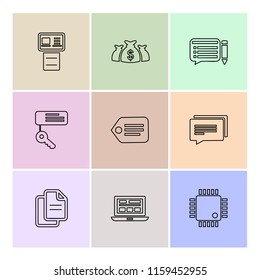 9 Web Icon set