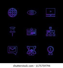 9 Web Icon set