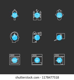 9 Web Icon set