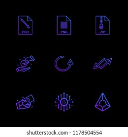 9 Web Icon set