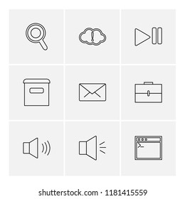 9 Web Icon set