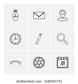 9 Web Icon set