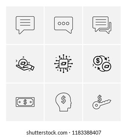 9 Web Icon set