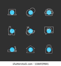 9 Web Icon set