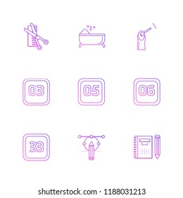 9 Web Icon set
