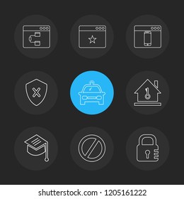 9 Web Icon set