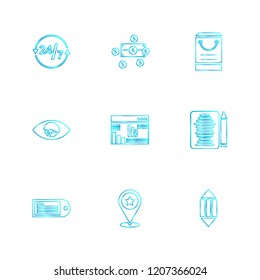 9 Web Icon set