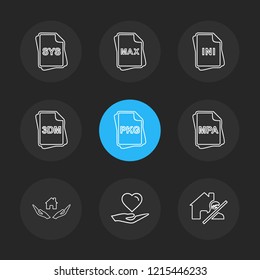 9 Web Icon set