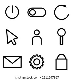 9 Web vector icons for apps and web.


