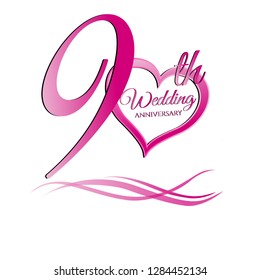 9 wedding anniversary graphics logo