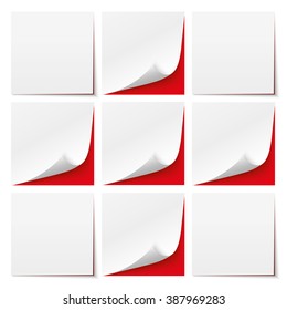 9 white sticks with red background. Eps 10 vector file.