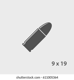 9 X 19 Mm Ammo Icon