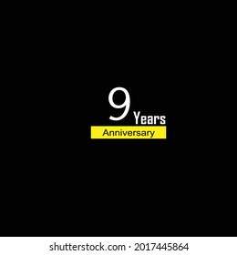 9 year anniversary logotype color for celebration