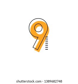 9 Year Anniversary Vector Template Design Illustration