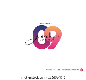 9 years anniversary or birthday celebration design template Vector.
