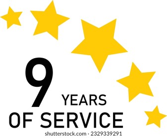 9 Years of Service Experience Tag