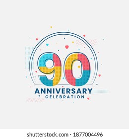 90 Anniversary celebration, Modern 90th Anniversary design