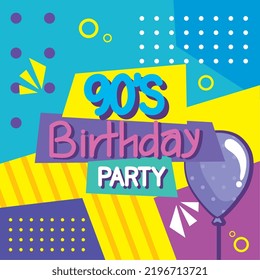 90 birthday party with purple balloon helium