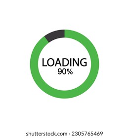 90% circle diagrams Infographics vector, 90 Percentage ready to use for web design.