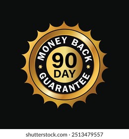 90 Day Money Back Guarantee Premium Quality Vector Design 