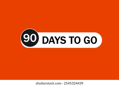 Noch 90 Tage, Symbol, Stil, Timer, Countdown, Uhr, Zeit, Hintergrund, Vorlage, 90 Tage vor dem Start, Countdown, Aufkleber, Linkes Banner, Geschäft, Verkauf, Label-Button
