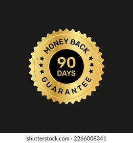 90 days money back guarantee sticker.