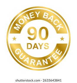 90 days money back guarantee icon vector for graphic design, logo, website, social media, mobile app, UI illustration